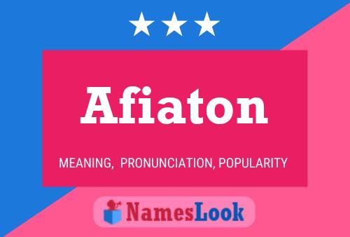 Afiaton Name Poster