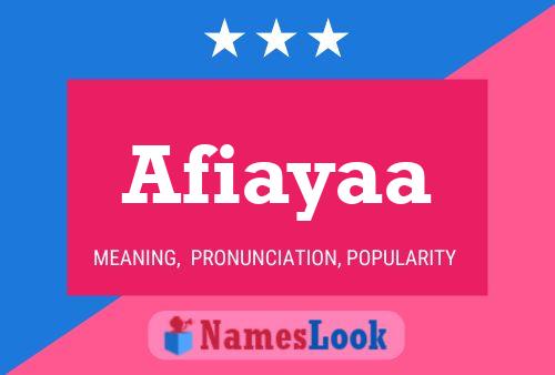 Afiayaa Name Poster