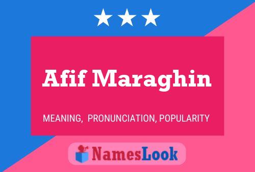 Afif Maraghin Name Poster