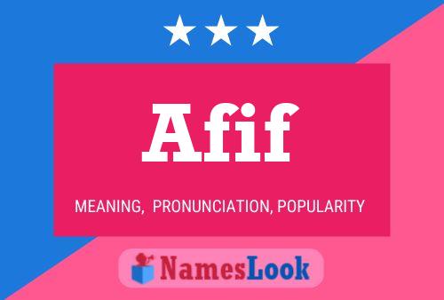 Afif Name Poster