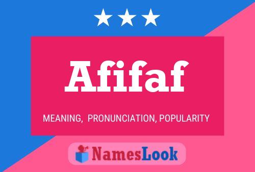 Afifaf Name Poster