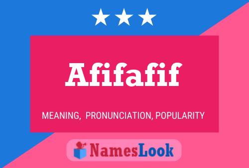 Afifafif Name Poster