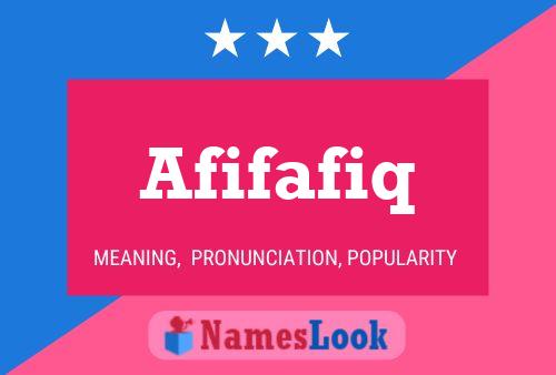 Afifafiq Name Poster