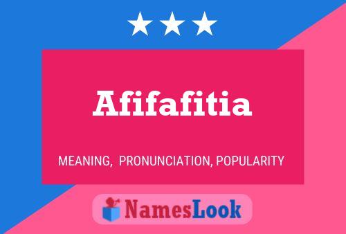 Afifafitia Name Poster