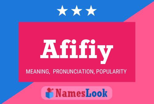 Afifiy Name Poster