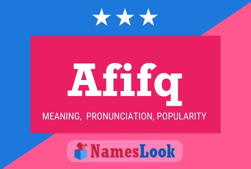 Afifq Name Poster