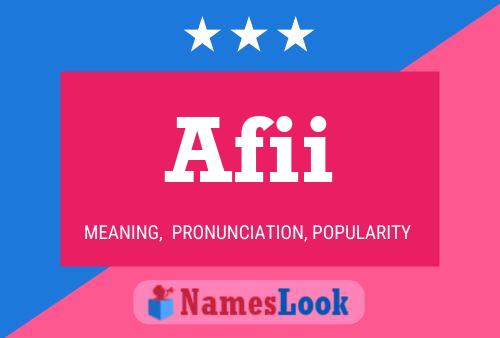 Afii Name Poster