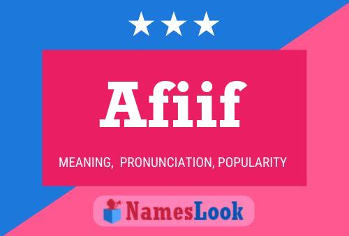 Afiif Name Poster