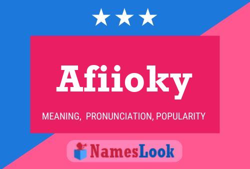 Afiioky Name Poster