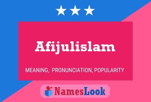 Afijulislam Name Poster