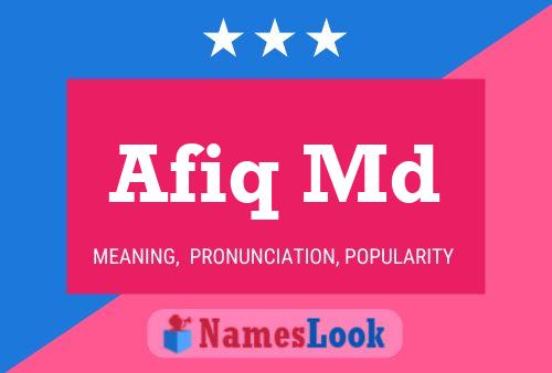 Afiq Md Name Poster