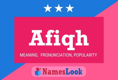 Afiqh Name Poster