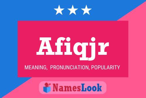 Afiqjr Name Poster