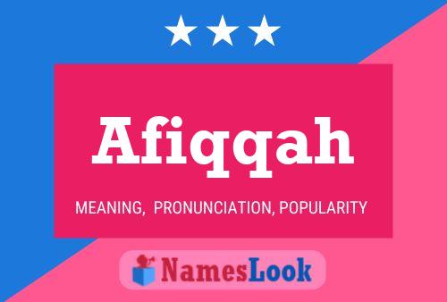 Afiqqah Name Poster