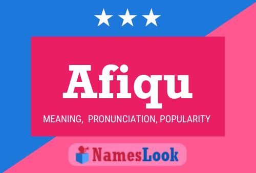 Afiqu Name Poster