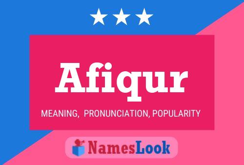 Afiqur Name Poster