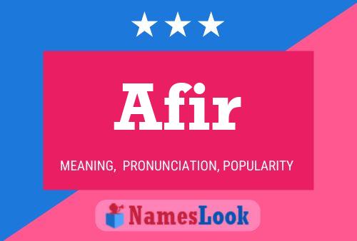 Afir Name Poster