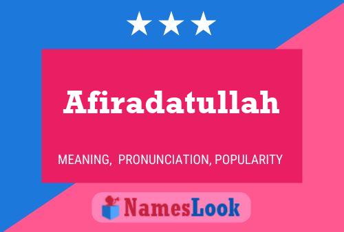 Afiradatullah Name Poster