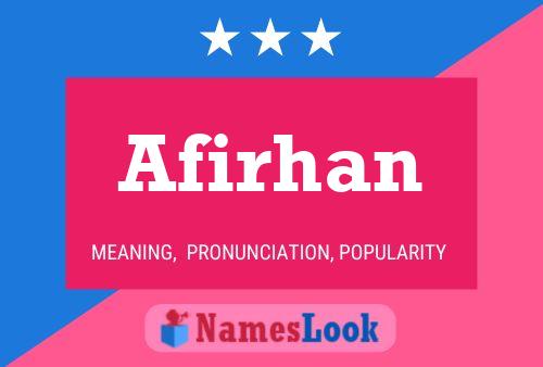 Afirhan Name Poster