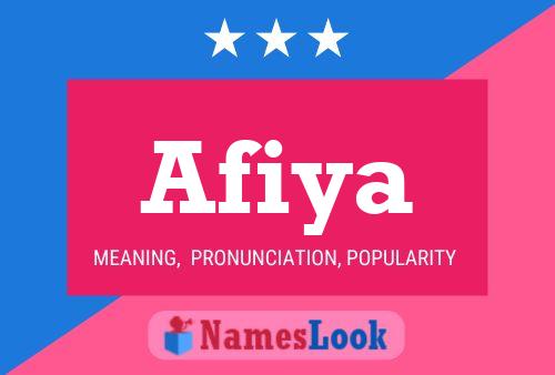 Afiya Name Poster