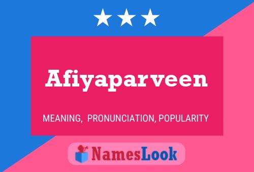 Afiyaparveen Name Poster