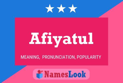 Afiyatul Name Poster