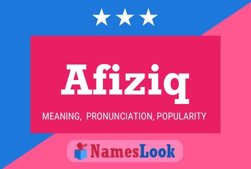 Afiziq Name Poster