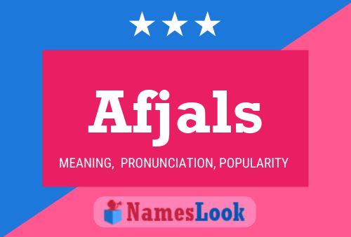 Afjals Name Poster