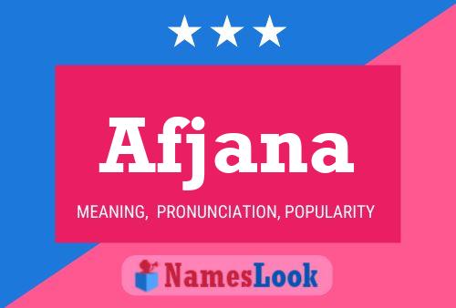 Afjana Name Poster