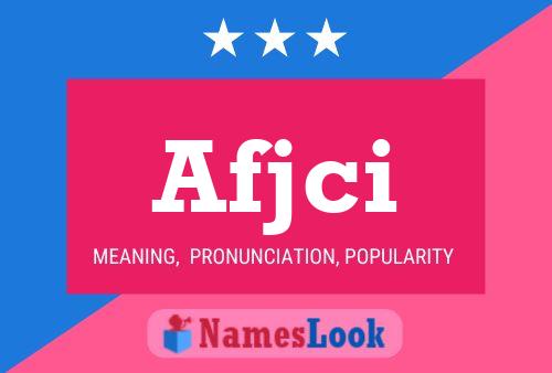 Afjci Name Poster