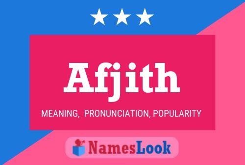 Afjith Name Poster