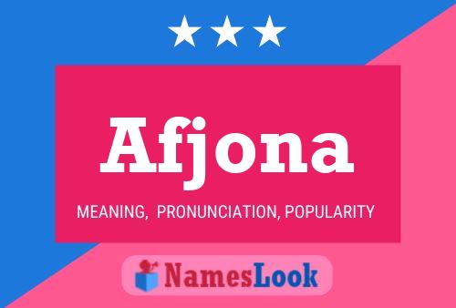 Afjona Name Poster