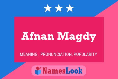 Afnan Magdy Name Poster