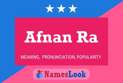 Afnan Ra Name Poster