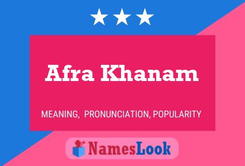 Afra Khanam Name Poster