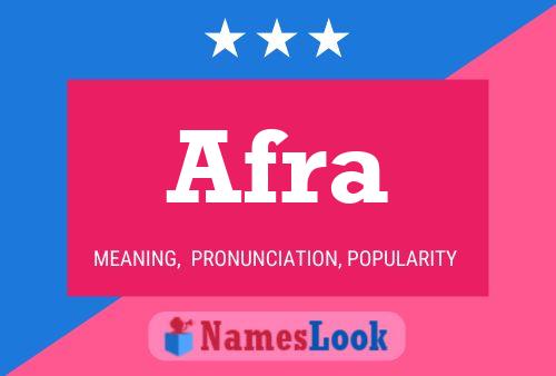 Afra Name Poster