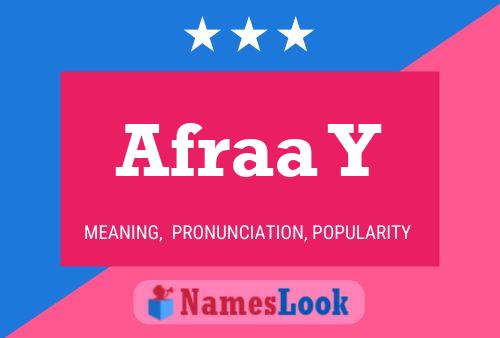 Afraa Y Name Poster