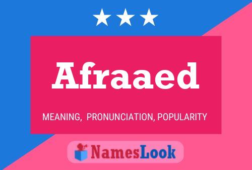 Afraaed Name Poster