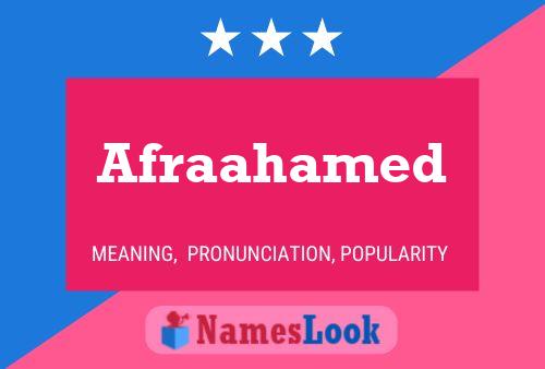 Afraahamed Name Poster