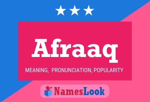 Afraaq Name Poster