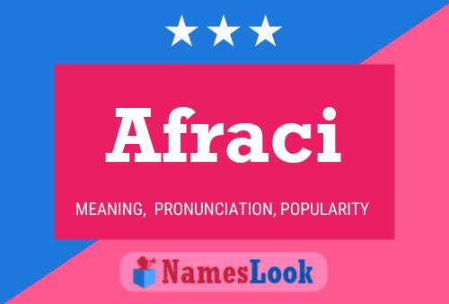 Afraci Name Poster