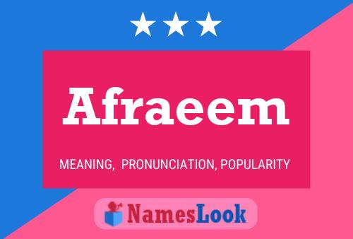 Afraeem Name Poster