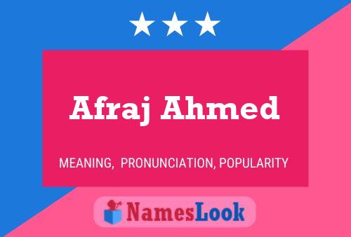 Afraj Ahmed Name Poster