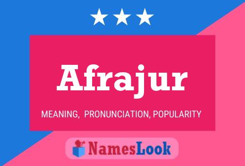 Afrajur Name Poster