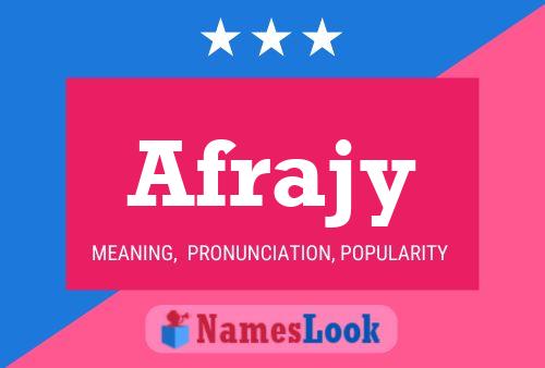 Afrajy Name Poster