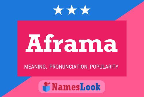 Aframa Name Poster