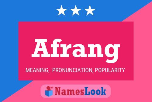 Afrang Name Poster