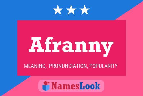 Afranny Name Poster