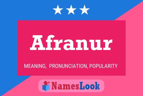 Afranur Name Poster