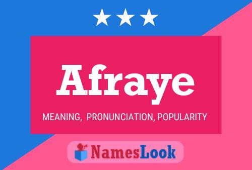 Afraye Name Poster